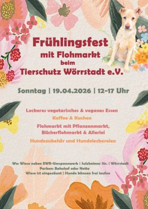 Plakat für das Frühlingsfest 2026 des Tierschutz Wörrstadt